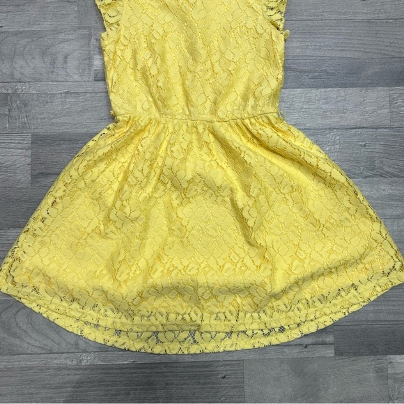 Jenna & Jessie Girls Yellow Lace Dress 5 - Picture 2 of 7